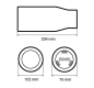 Preview: Vertex Edelstahl Auspuffblende Chrome MT018