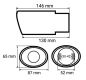 Preview: Vertex Edelstahl Auspuffblende Chrome MT003