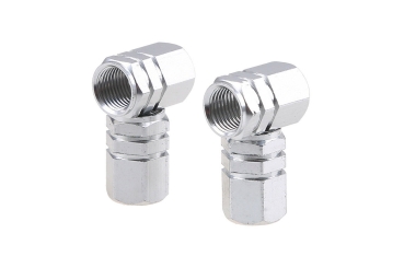 Preview: Ventilkappen Aluminium Auto Motorrad Fahrrad 4 Stück Silber