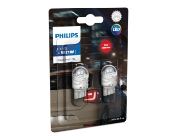 Philips W21W T20 LED Ultinon Pro3100 SI Rot Red Intense