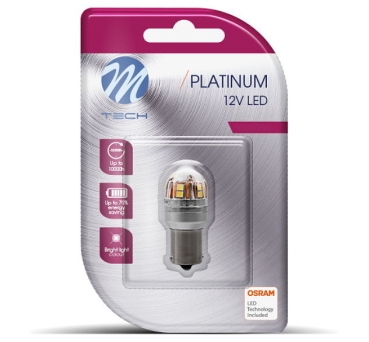 M-Tech P21W BA15s 15x Osram LED Canbus Platinum Weiß White