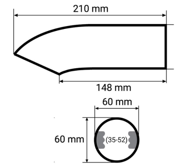 Vertex Edelstahl Auspuffblende Chrome MT001