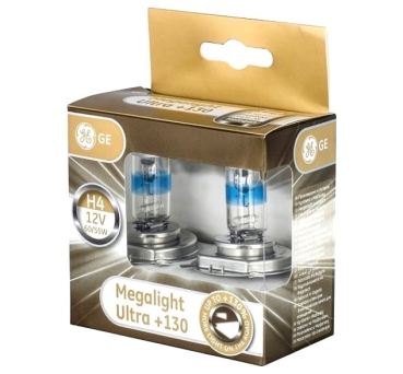 GE General Electric H4 Megalight Ultra +130% Duobox
