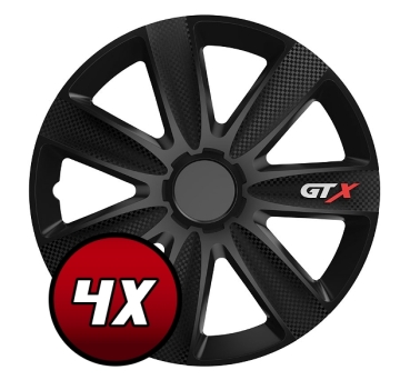 Radkappen GTX Carbon Black 15 Zoll 4er Set