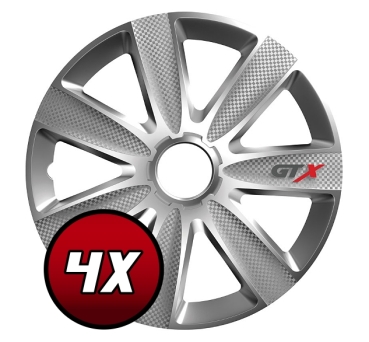 Radkappen GTX Carbon Silver 16 Zoll 4er Set