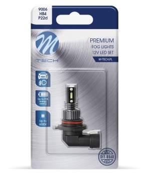 M-Tech HB4 LED Fog Lights 12V 6000K Cool White Blister
