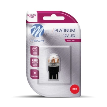 M-Tech W21/5W T20 15x Osram LED Canbus Platinum Rot Red
