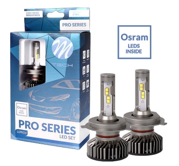 M-Tech H4 Pro Series LED Headlight +250% Pure White Duobox