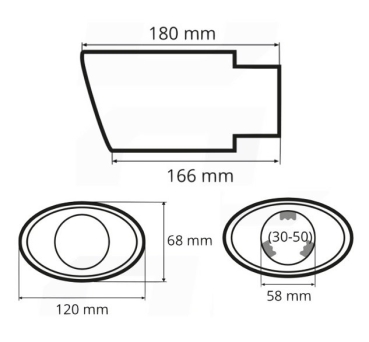 Preview: Vertex Edelstahl Auspuffblende Chrome MT023