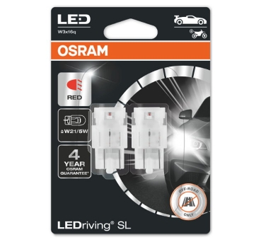 Osram LEDriving SL W21/5W T20 Retrofit Red Duoblister