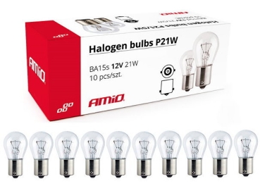AMiO P21W BA15s Halogen Lampe 12V 21W (10 Stk.)