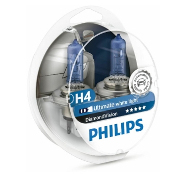 Philips H4 DiamondVision Ultimate White Light (2Stk.)