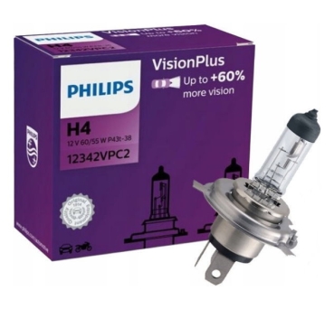 Philips H4 Vision Plus +60% Duobox