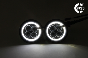 NSSC LED Tagfahrlicht + Angel Eyes DRL 510L 70-90 mm