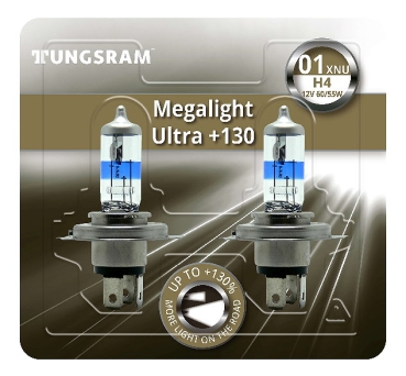Tungsram H4 Megalight Ultra +130 12V Duoblister