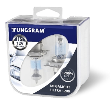 Tungsram H4 Megalight Ultra +200% mehr Licht Neu 2021 Hardcover Twinbox