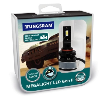Tungsram HB3 Megalight LED Gen 2 Headlight +230% 6000K Duobox