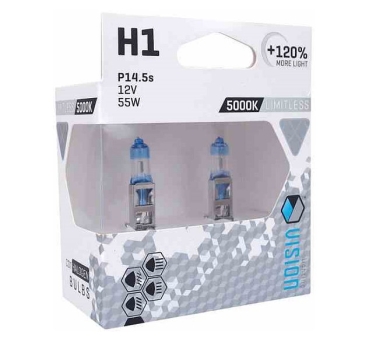 VISION H1 Limitless White 5000K Xenon Effect +120% Duobox