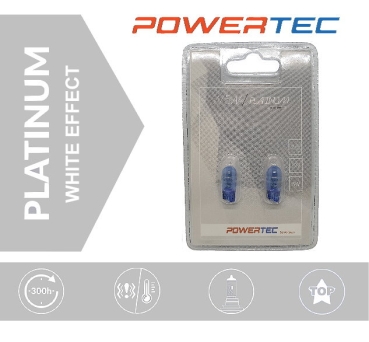 Powertec W5W T10 Halogen Platinum White Effect (2Stk.)