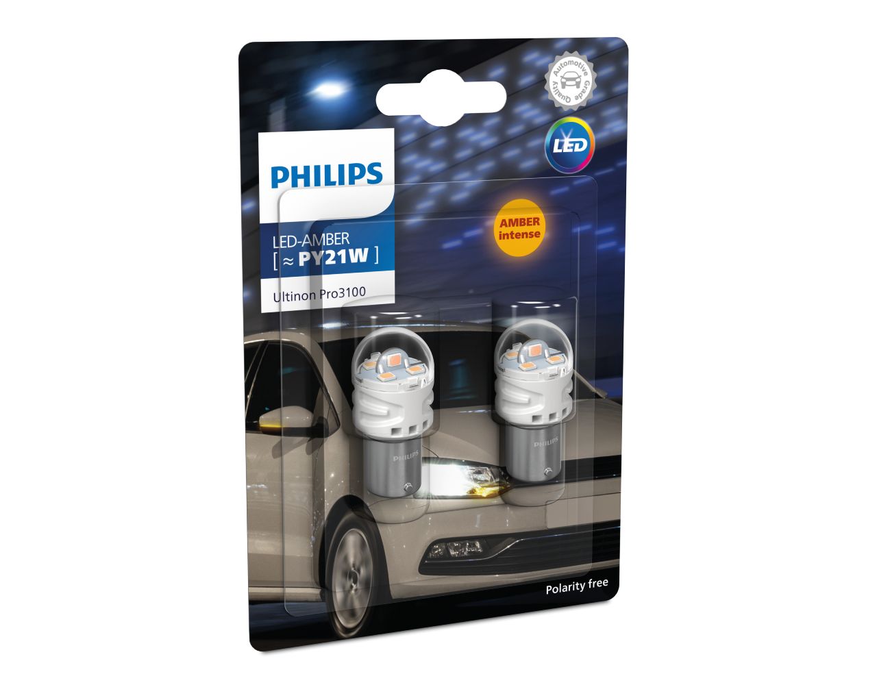 Daylights Austria - Philips PY21W BAU15s LED Ultinon Pro3100 SI Orange  Amber Intense