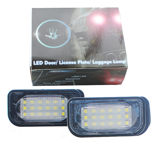 2x LED PREMIUM Kennzeichenbeleuchtung SMD für Mercedes W203 C-Klasse  Limousine 00-07 (NICHT Kombi)