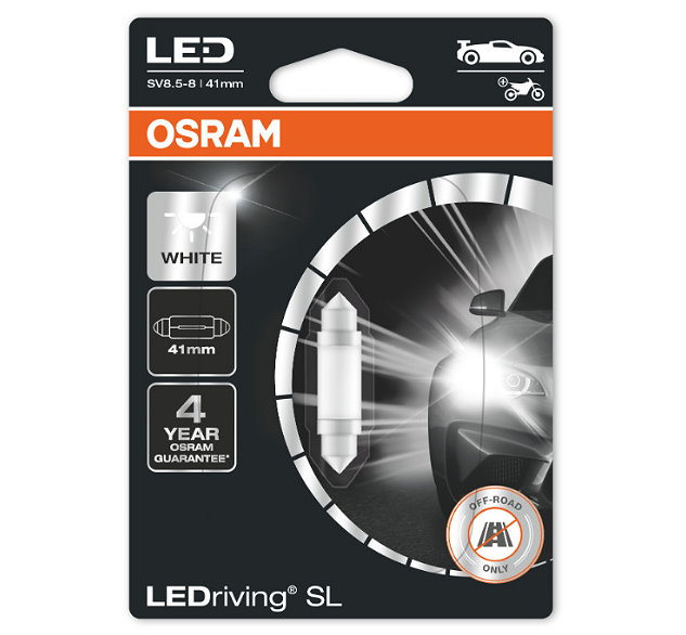 Daylights Austria - Osram LEDriving SL C5W 41mm Soffitte 6000K White Blister