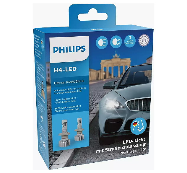 Daylights Austria - Philips H4 Ultinon Pro6000 HL LED Headlight +