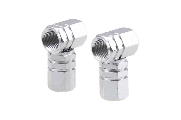 Ventilkappen Aluminium Auto Motorrad Fahrrad 4 Stück Silber