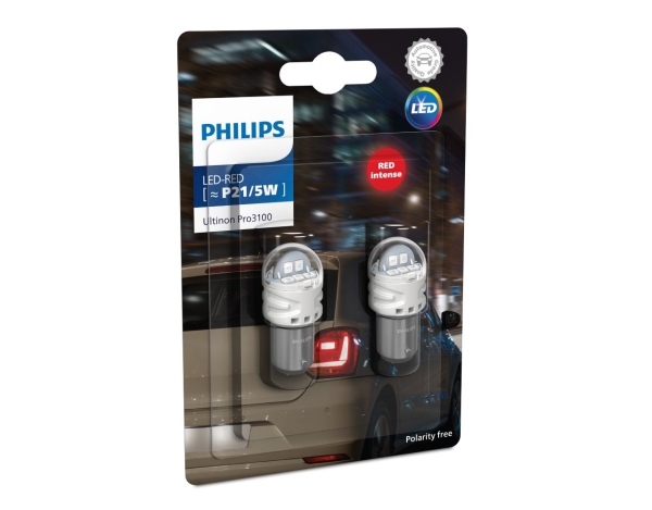 Philips P21/5W BAY15d LED Ultinon Pro3100 SI Rot Red Intense