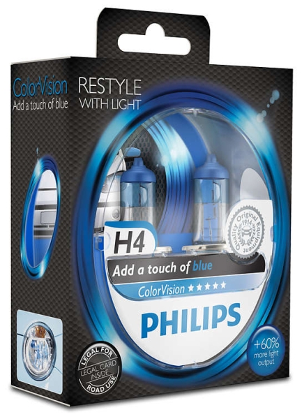 Philips H4 ColorVision blau 12342CVPBS2 (2Stk.)