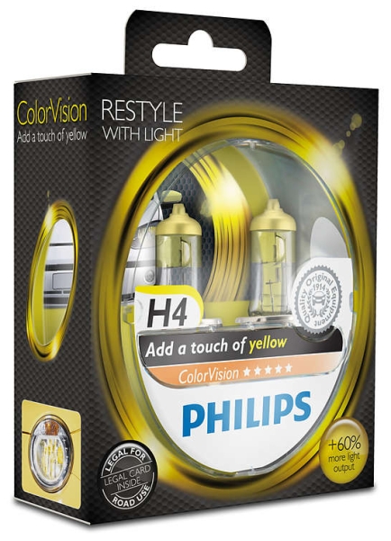 Philips H4 ColorVision gelb 12342CVPYS2 (2Stk.)