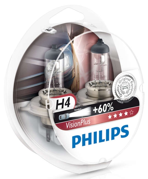 Philips H4 Vision Plus 12342VPS2 (2Stk.)