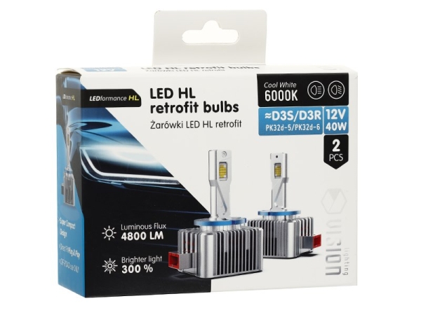 VISION D3S LED Plug & Play LEDformance HL Retrofit Canbus Headlight 6000K Duobox