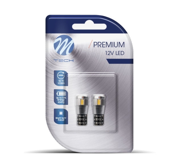 M-Tech W5W T10 Linse Osram Opto LED Canbus Duoblister