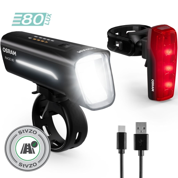Osram LEDsBike RACE 80 SET LED Fahrradbeleuchtung