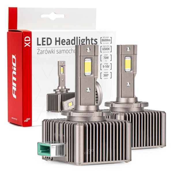 AMiO D3S LED Plug & Play XD-Series Canbus Headlight 6500K Duobox