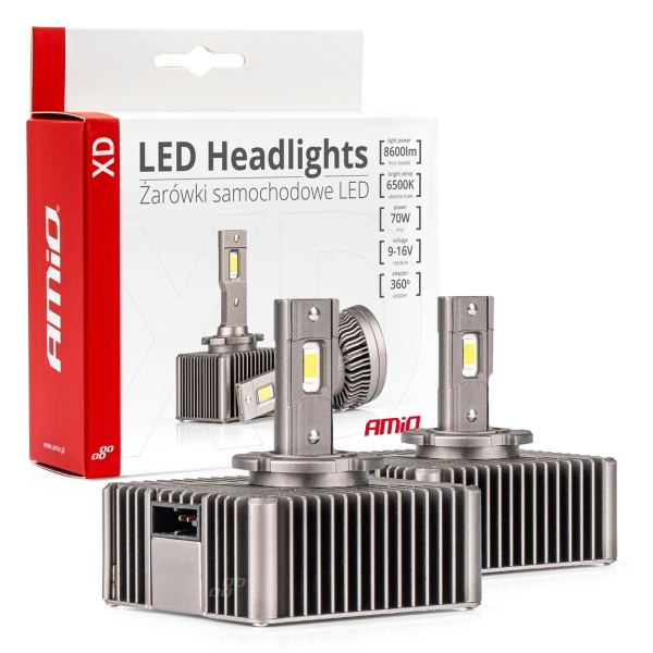 AMiO D5S LED Plug & Play XD-Series Canbus Headlight 6500K Duobox