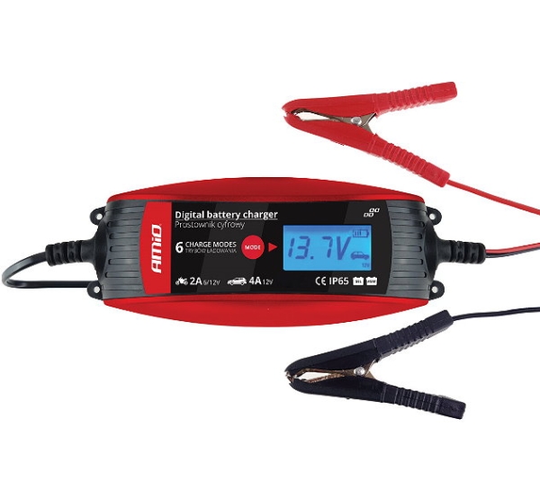 AMiO Auto KFZ Batterieladegerät Digital 6/12V IP65