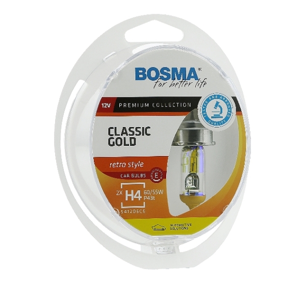 Bosma H4 Classic Gold Retro Style 12V Premium Duobox