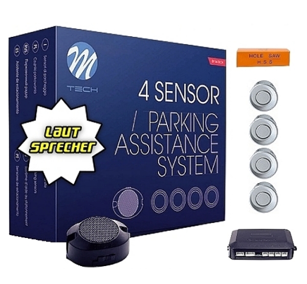 M-Tech Einparkhilfe PDC mit Lautsprecher silber 22mm