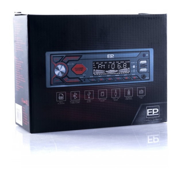 Autoradio mit Bluetooth USB MSD MP3 AUX 1DIN EPCR05 ROT