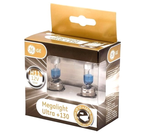 GE General Electric H11 Megalight Ultra +130% Duobox