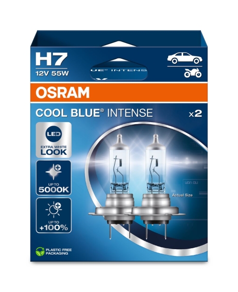 Osram H7 Cool Blue Intense 5000K Extra White Look Duobox