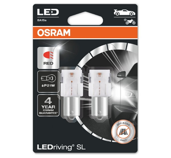 Osram LEDriving SL P21W BA15s Retrofit Red Duoblister