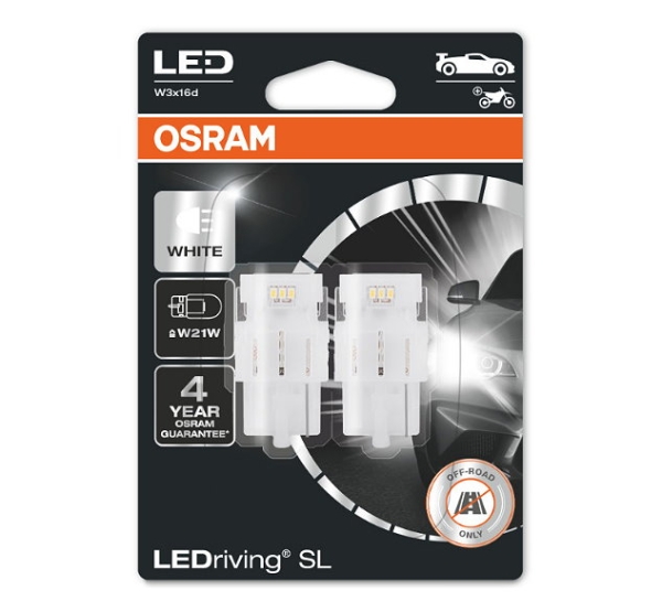 Osram LEDriving SL W21W T20 Retrofit 6000K White Duoblister
