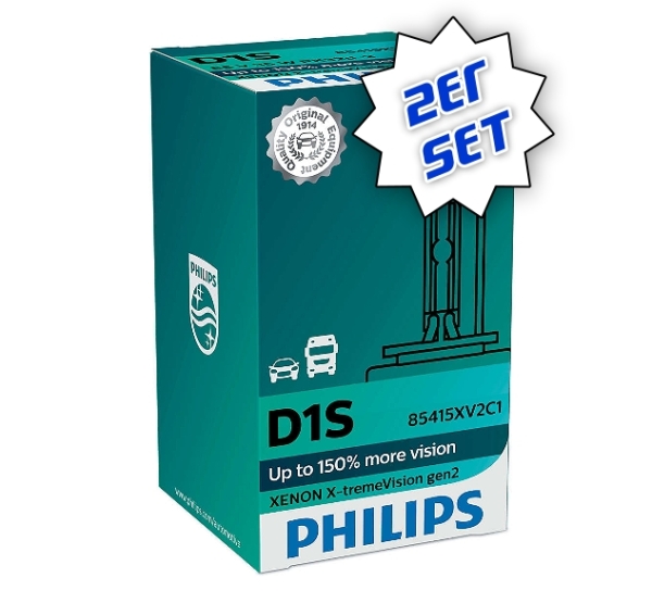 Philips D1S Xenon X-treme Vision gen2 +150% (2Stk.)