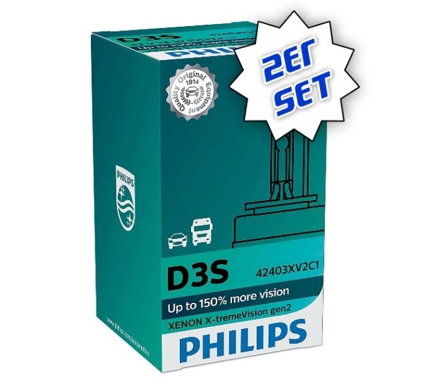 Philips D3S Xenon X-treme Vision gen2 +150% (2Stk.)