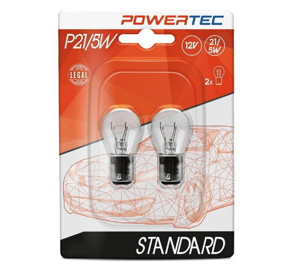 Powertec by M-Tech P21/5W BAY15d Standard 12V 21/5W Duoblister