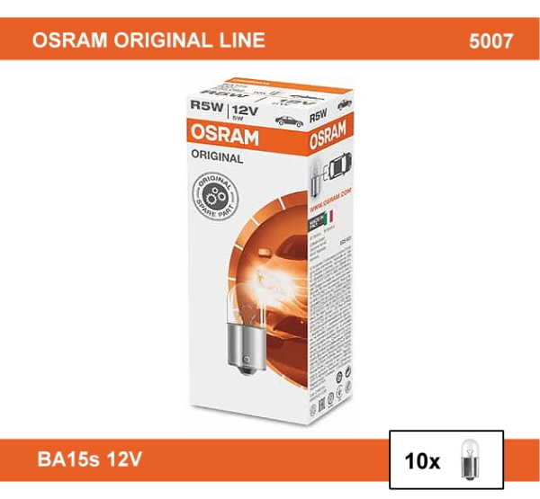 Daylights Austria - Osram R5W Original Line 12V 5W 5007 (10Stk.)