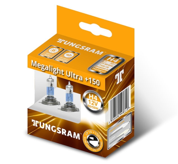 Tungsram H4 Megalight Ultra +150% Duobox